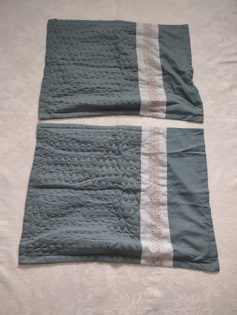 Embroidered Quilted Pillow Shams